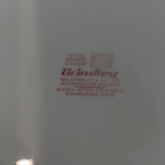 Grindley Vintage Salad Plates Salisbury Cathedral Red & White Trans - Picture 10 of 16